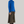 Load image into Gallery viewer, woman standing with cobalt blue turtleneck long sleeve and long maxi brown wool skirt and maroon boots
